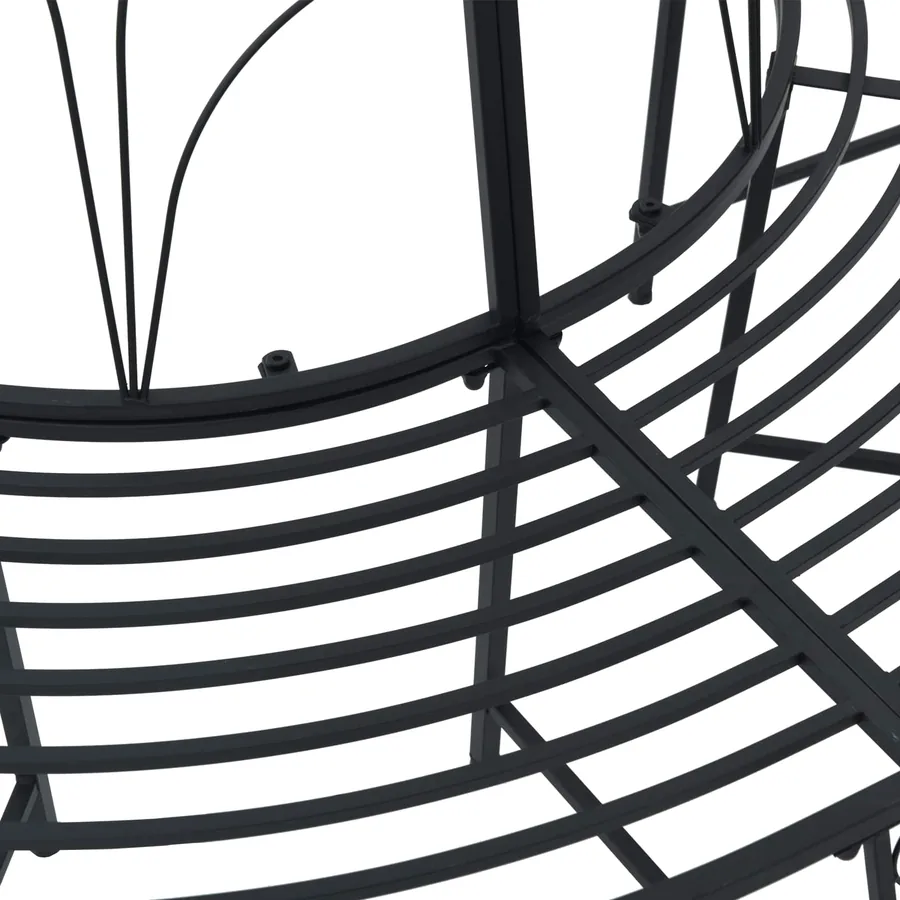 Banc d'Arbre 4-Nombre de places 160 x 80 x 89 cm Acier Noir - 3