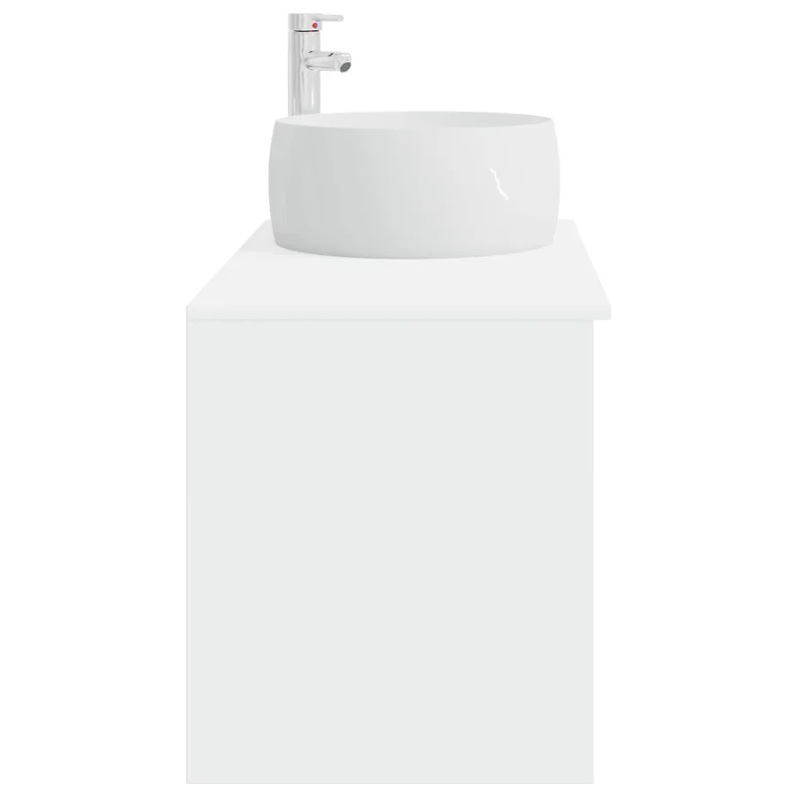Ensemble de mobilier de salle de bain 2 pcs Blanc - 5