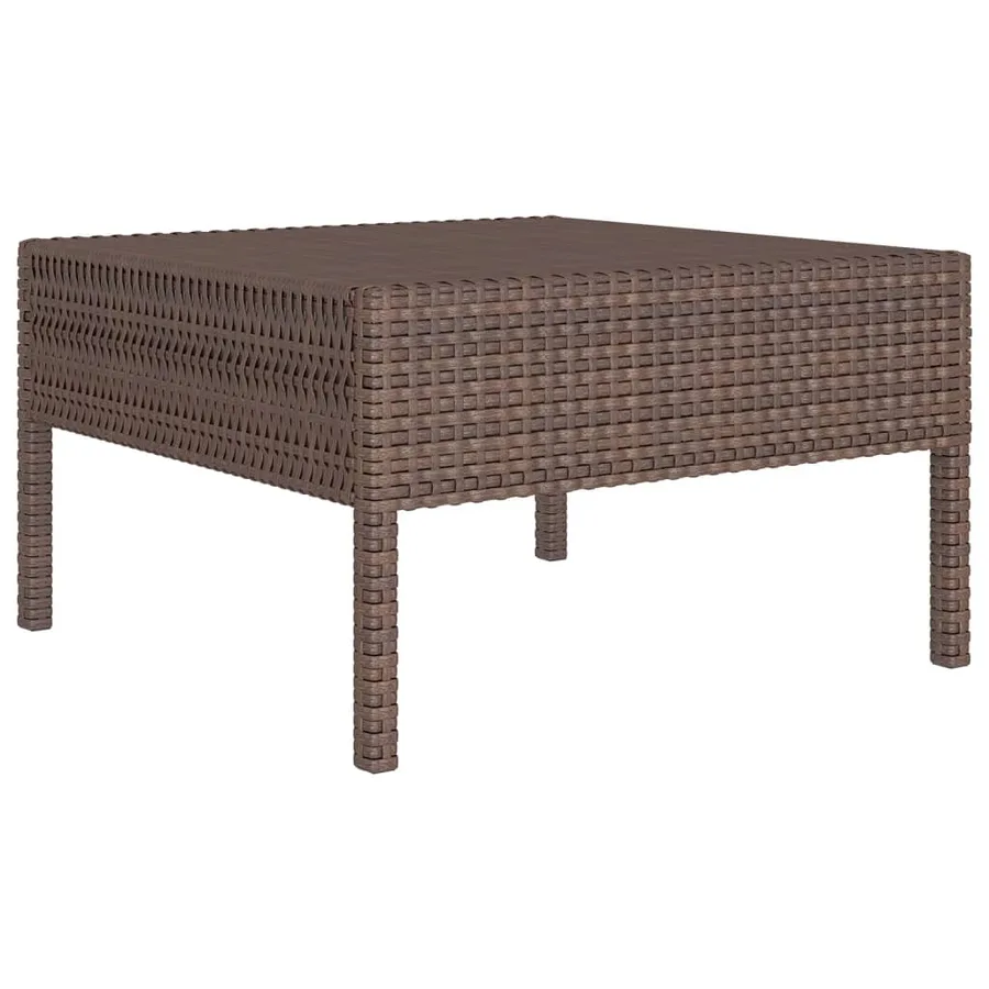 Salon de jardin 6 pcs avec coussins Résine tressée Marron - 6