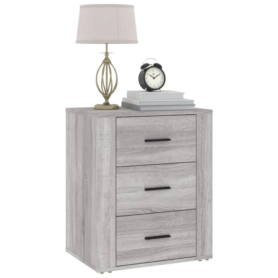 Table de chevet Sonoma gris 50x36x60 cm Bois d'ingénierie - 4