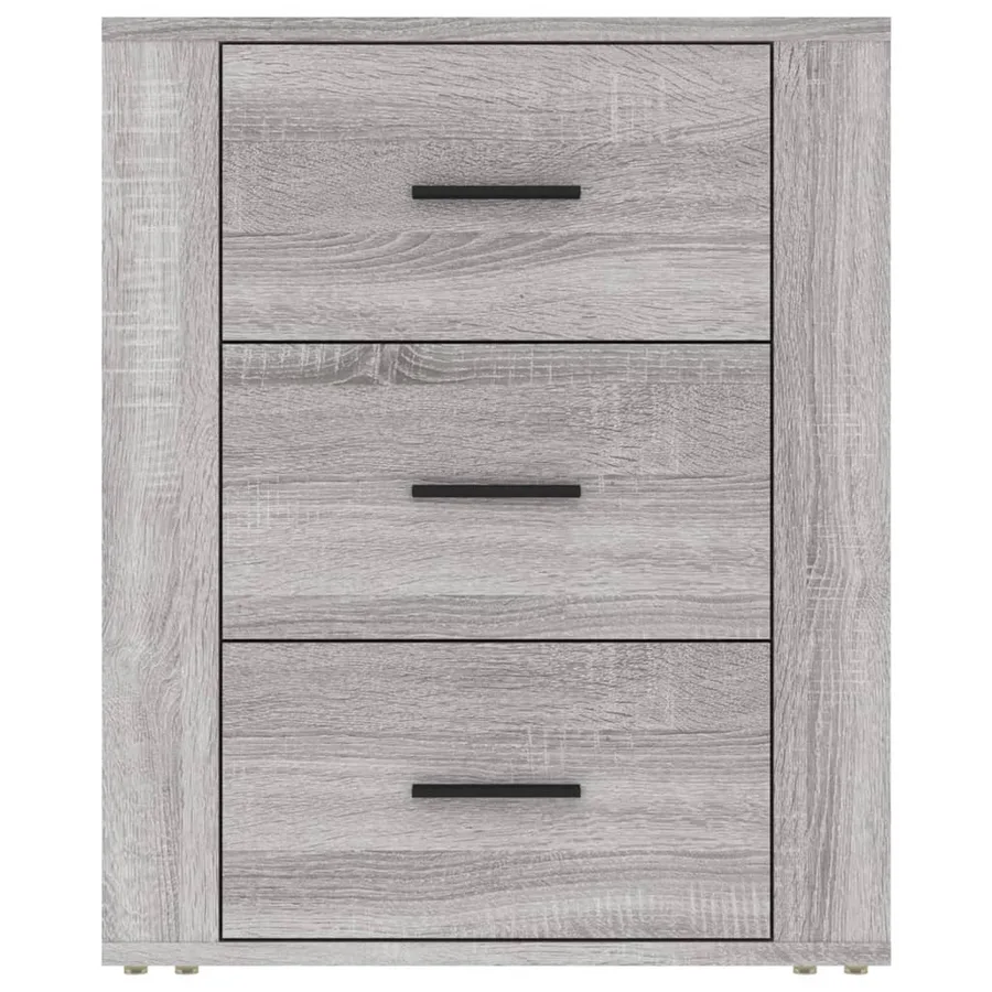Table de chevet Sonoma gris 50x36x60 cm Bois d'ingénierie - 6