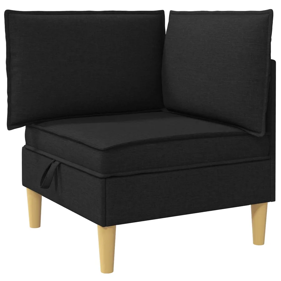 Canapé modulaire avec rangement 6 pcs Noir Tissu - 4