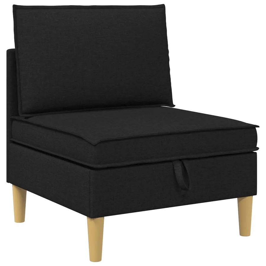 Canapé modulaire avec rangement 6 pcs Noir Tissu - 5