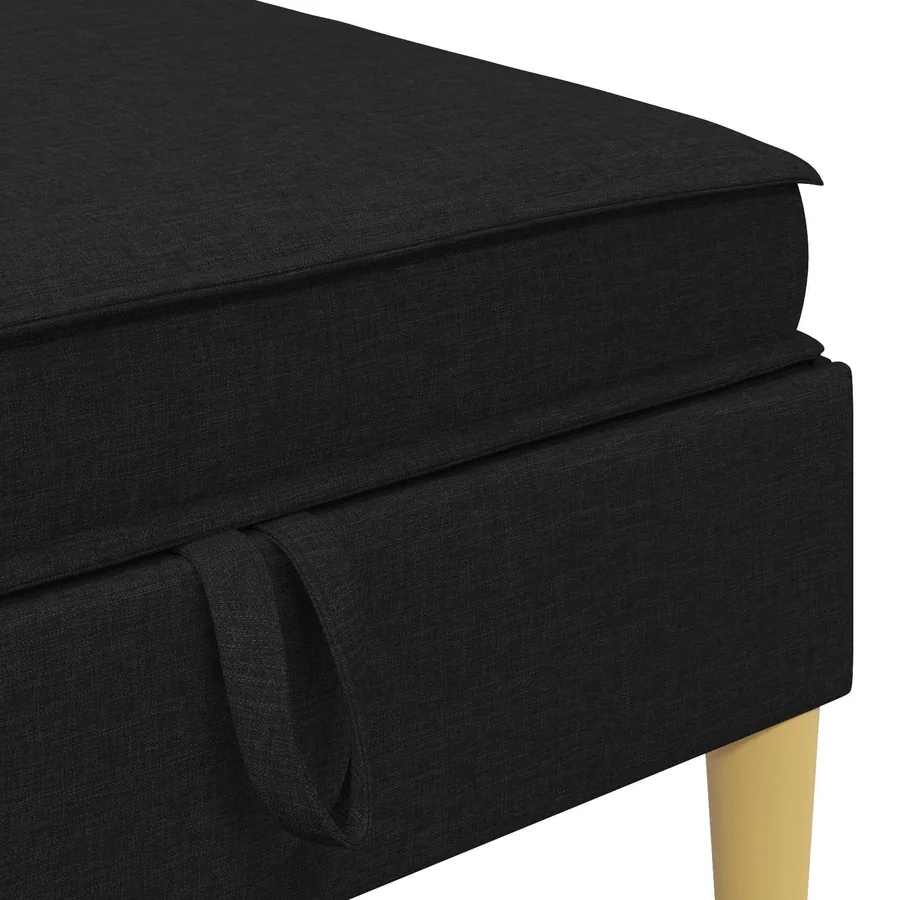 Canapé modulaire avec rangement 6 pcs Noir Tissu - 7