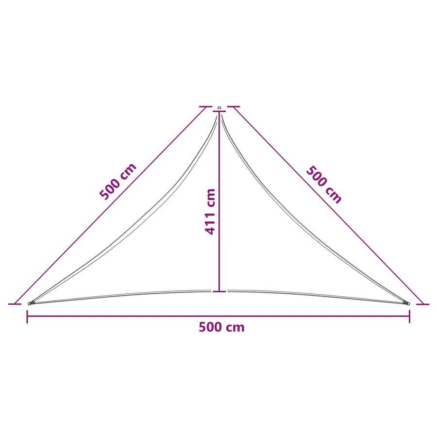 Voile d'ombre 5 x 5 x 5 m HDPE - 8
