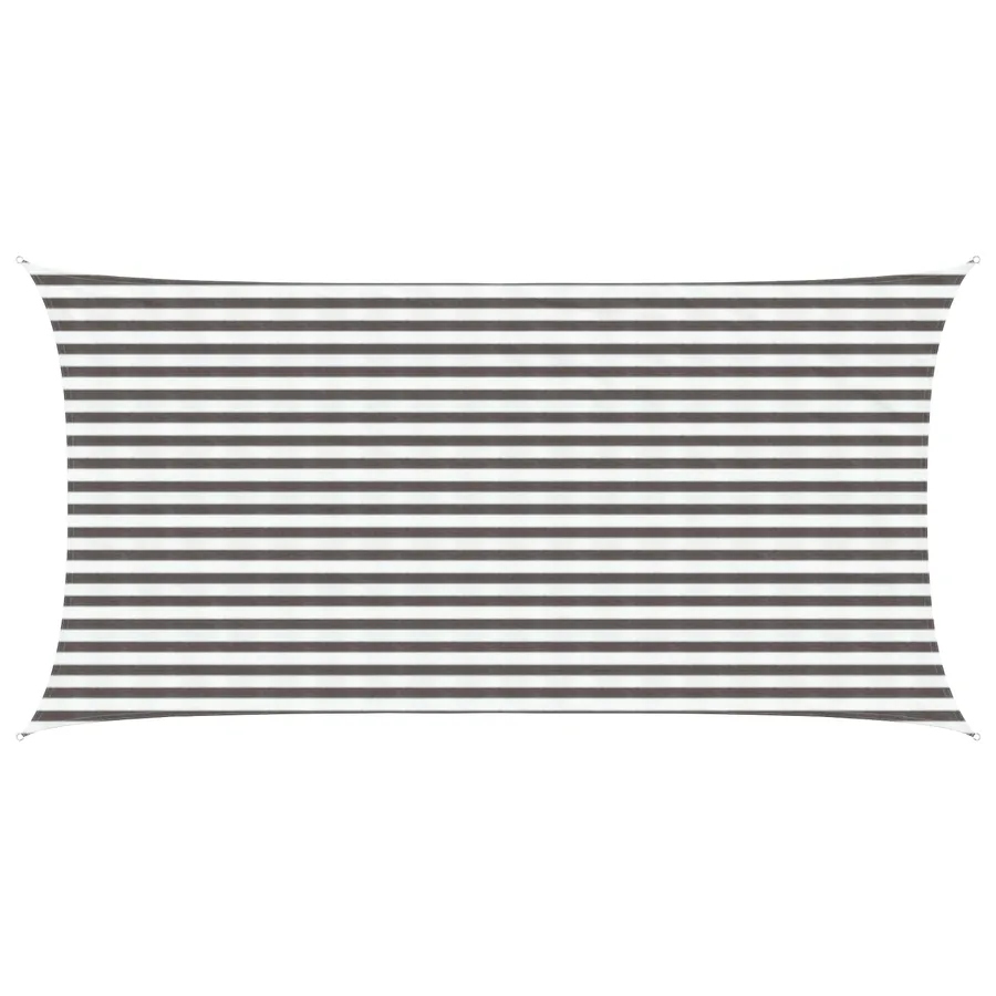 Voile d'ombre Gris clair et blanc 2,5 x 6 m HDPE