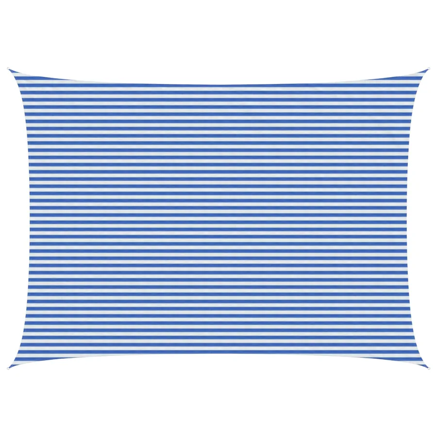 Voile d'ombre Bleu et Blanc 5 x 6 m HDPE