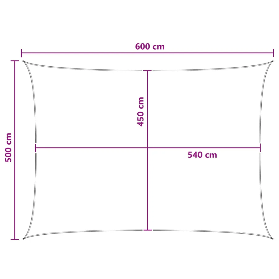 Voile d'ombre Bleu et Blanc 5 x 6 m HDPE - 8