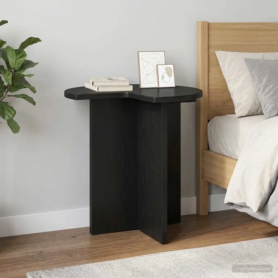 Table d'appoint Chêne noir Ø 39 x 38 cm Bois d'ingénierie