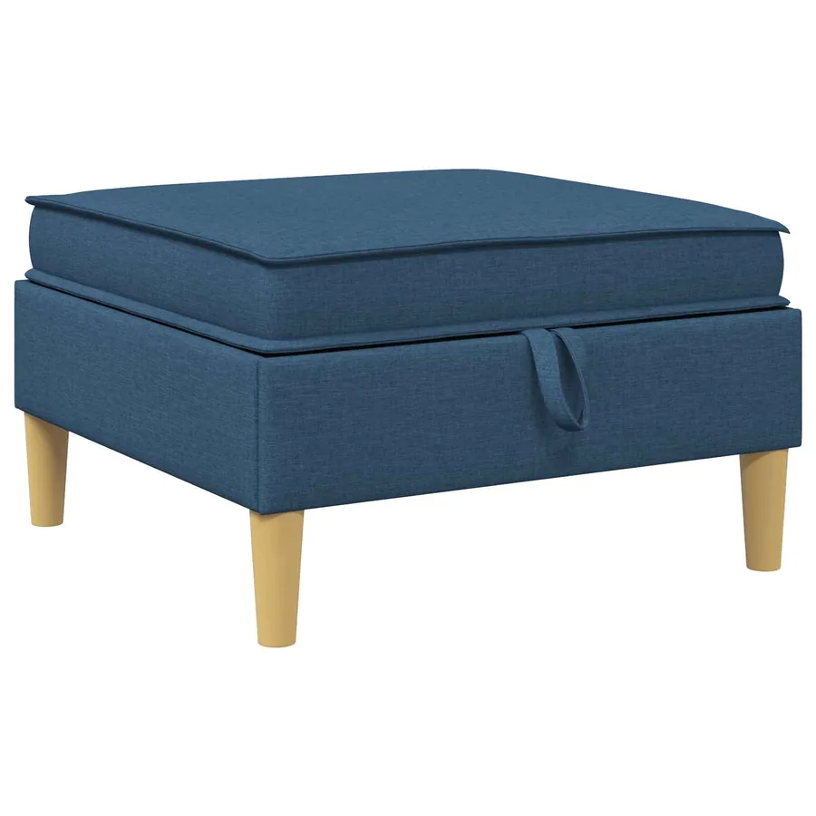 Canapé modulaire avec rangement 5 pcs Bleu Tissu - 6