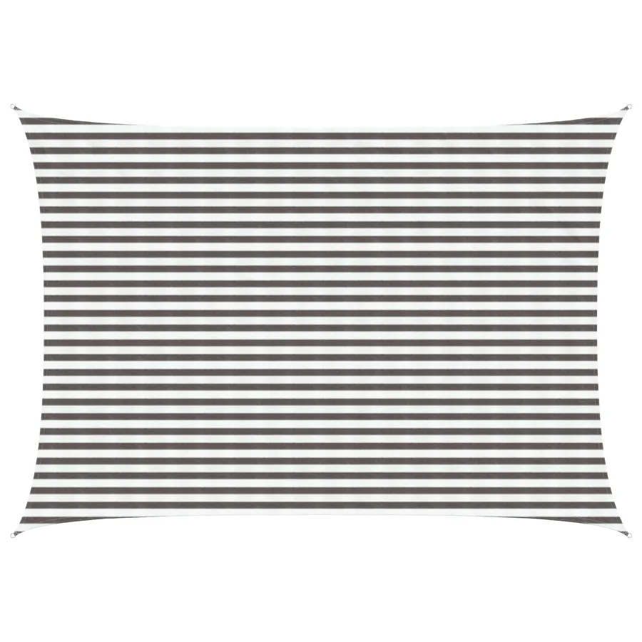 Voile d'ombre Gris clair et blanc 3,5 x 5 m HDPE