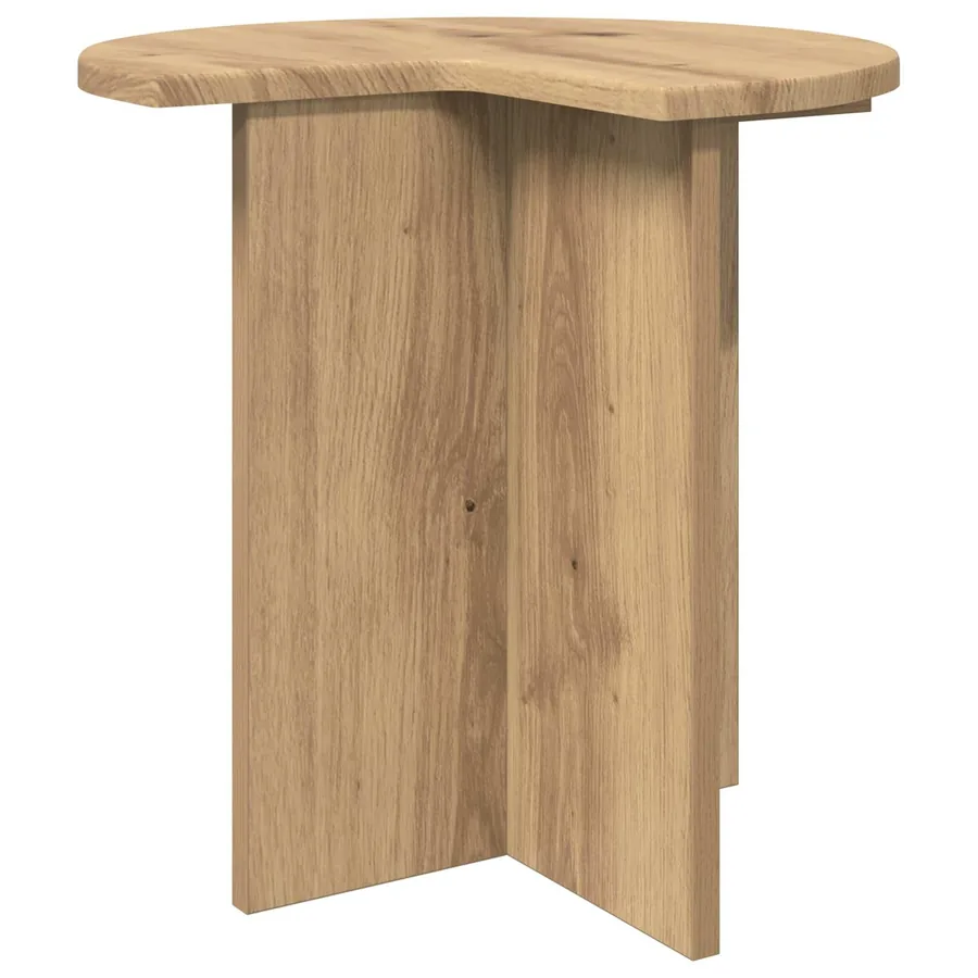 Table d'appoint Chêne artisanal Ø 39 x 38 cm Bois d'ingénierie - 2