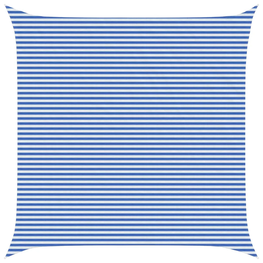 Voile d'ombre Bleu et Blanc 7 x 7 m HDPE