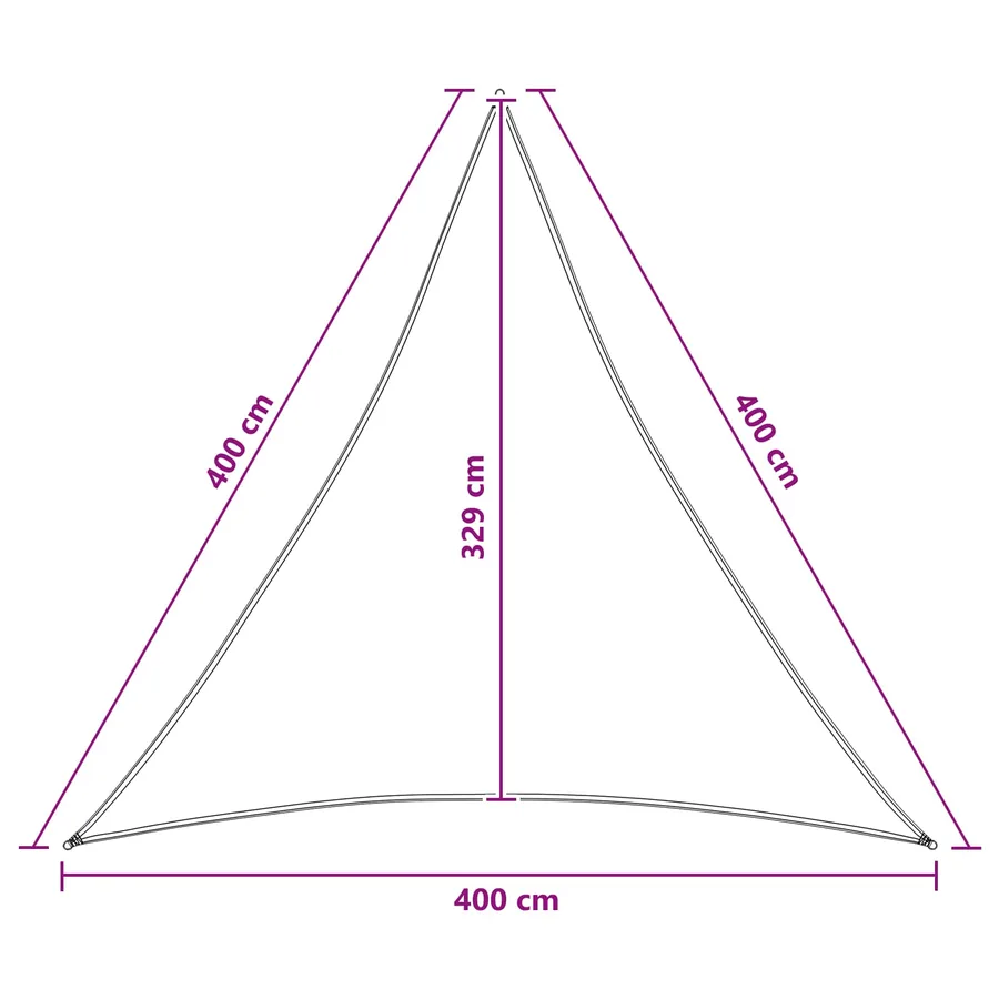 Voile d'ombre 4 x 4 x 4 m HDPE - 8