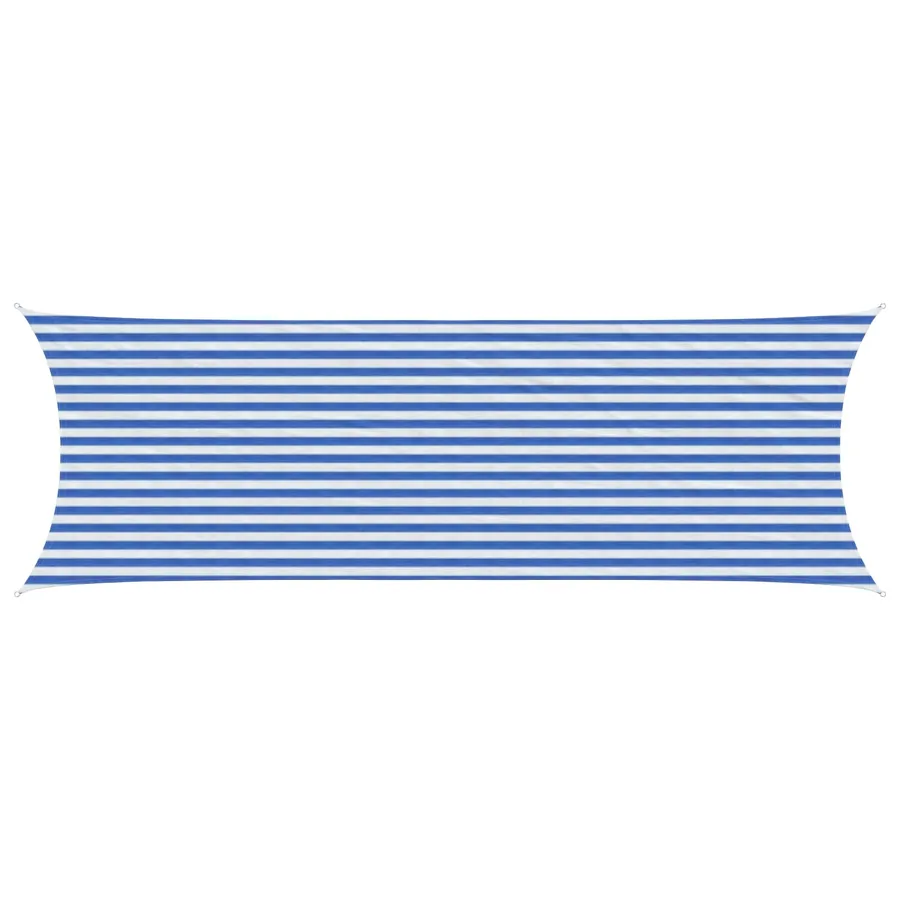 Voile d'ombre Bleu et Blanc 2 x 6 m HDPE