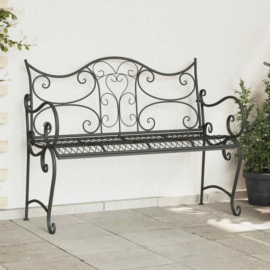 Banc de jardin 2-Nombre de places 114 x 56,5 x 90 cm Acier