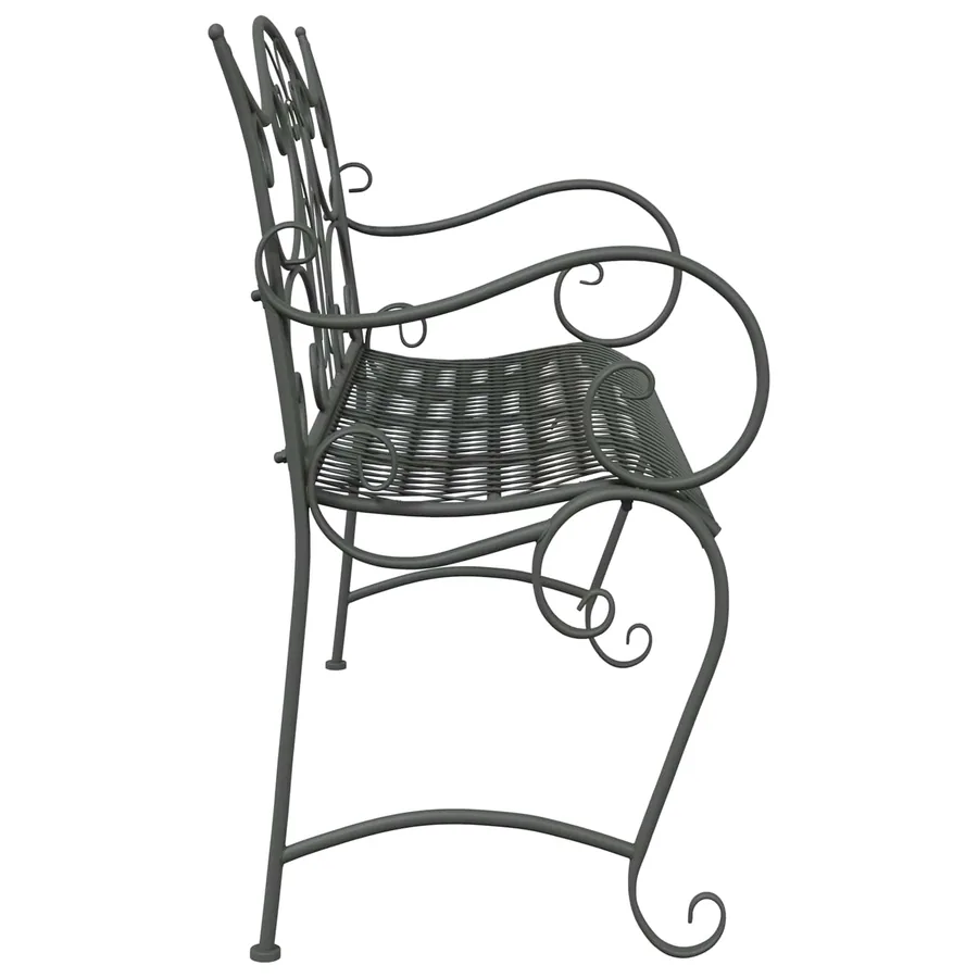 Banc de jardin 2-Nombre de places 114 x 56,5 x 90 cm Acier - 4