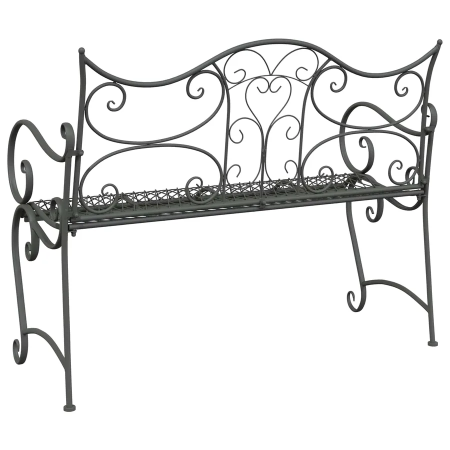 Banc de jardin 2-Nombre de places 114 x 56,5 x 90 cm Acier - 5