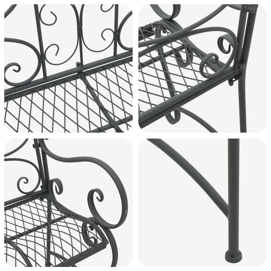 Banc de jardin 2-Nombre de places 114 x 56,5 x 90 cm Acier - 6