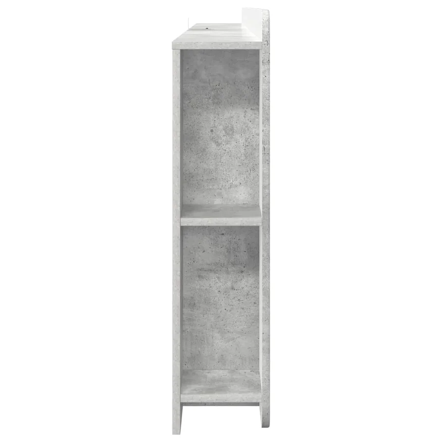Cabinet de Tête de Lit Gris béton Bois d'ingénierie - 6