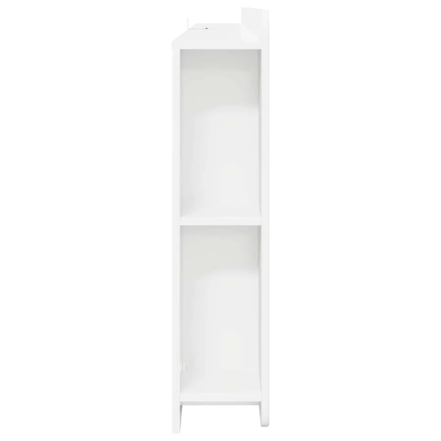 Cabinet de Tête de Lit avec stockage Blanc Bois d'ingénierie - 6