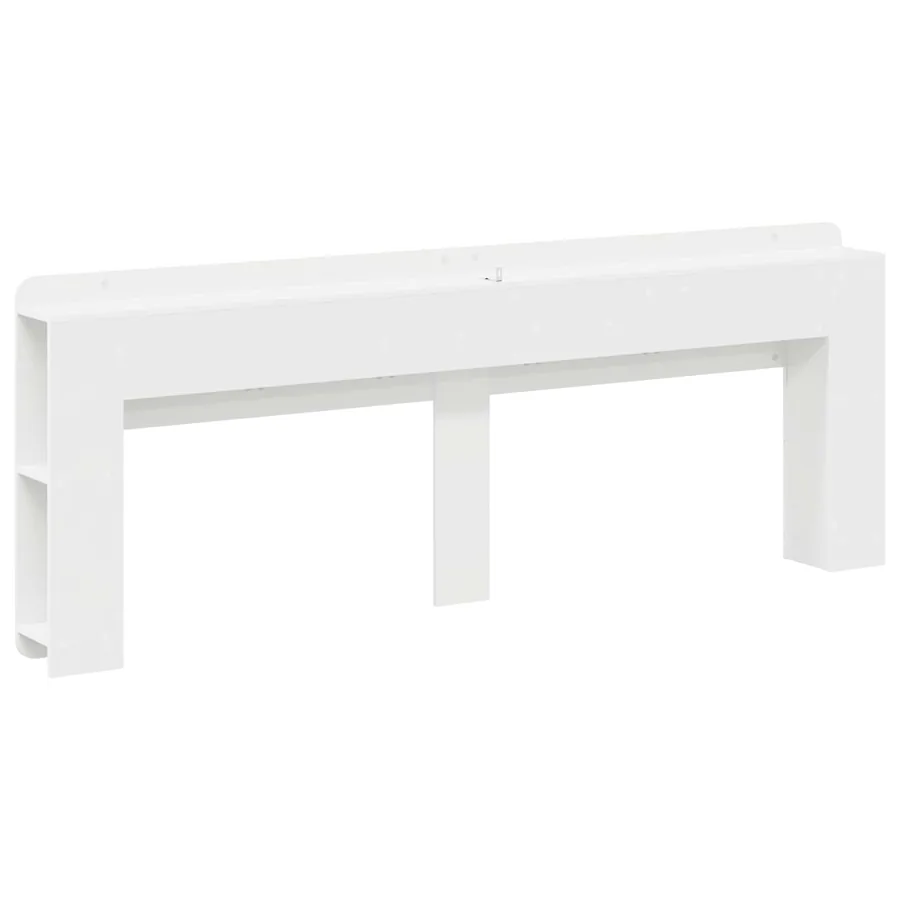 Cabinet de Tête de Lit avec stockage Blanc Bois d'ingénierie - 7