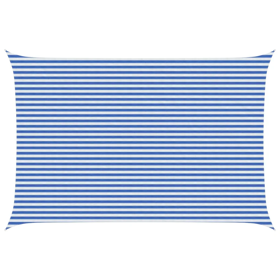 Voile d'ombre Bleu et Blanc 4 x 6 m HDPE