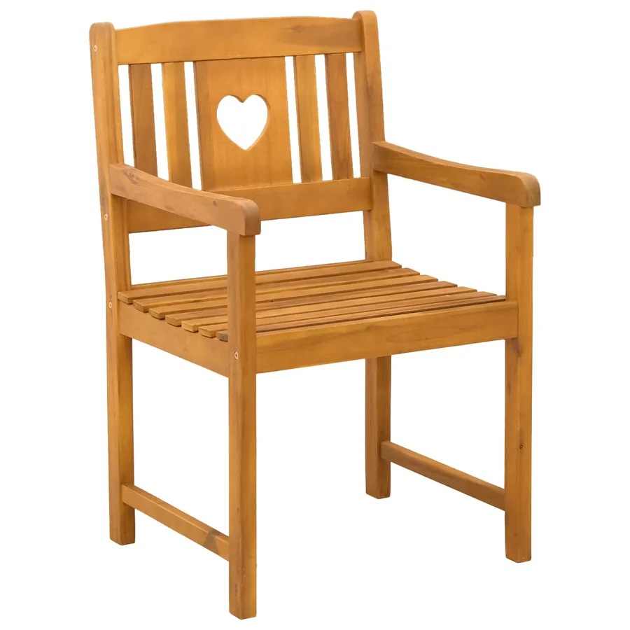 Chaises de jardin 2 pcs Naturel Bois d'Acacia Massif - 3