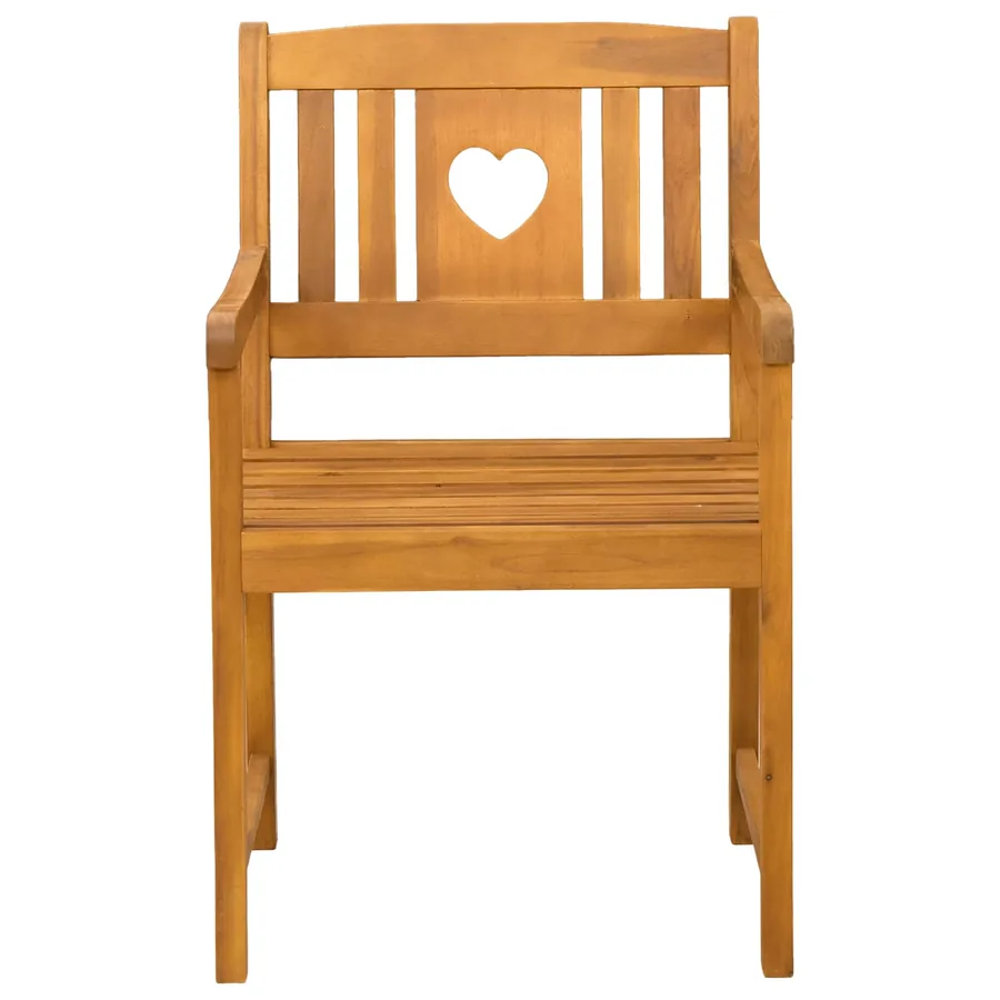 Chaises de jardin 2 pcs Naturel Bois d'Acacia Massif - 4