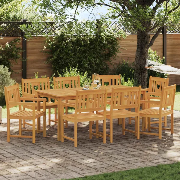 Chaises de jardin 8 pcs Naturel Bois d'Acacia Massif