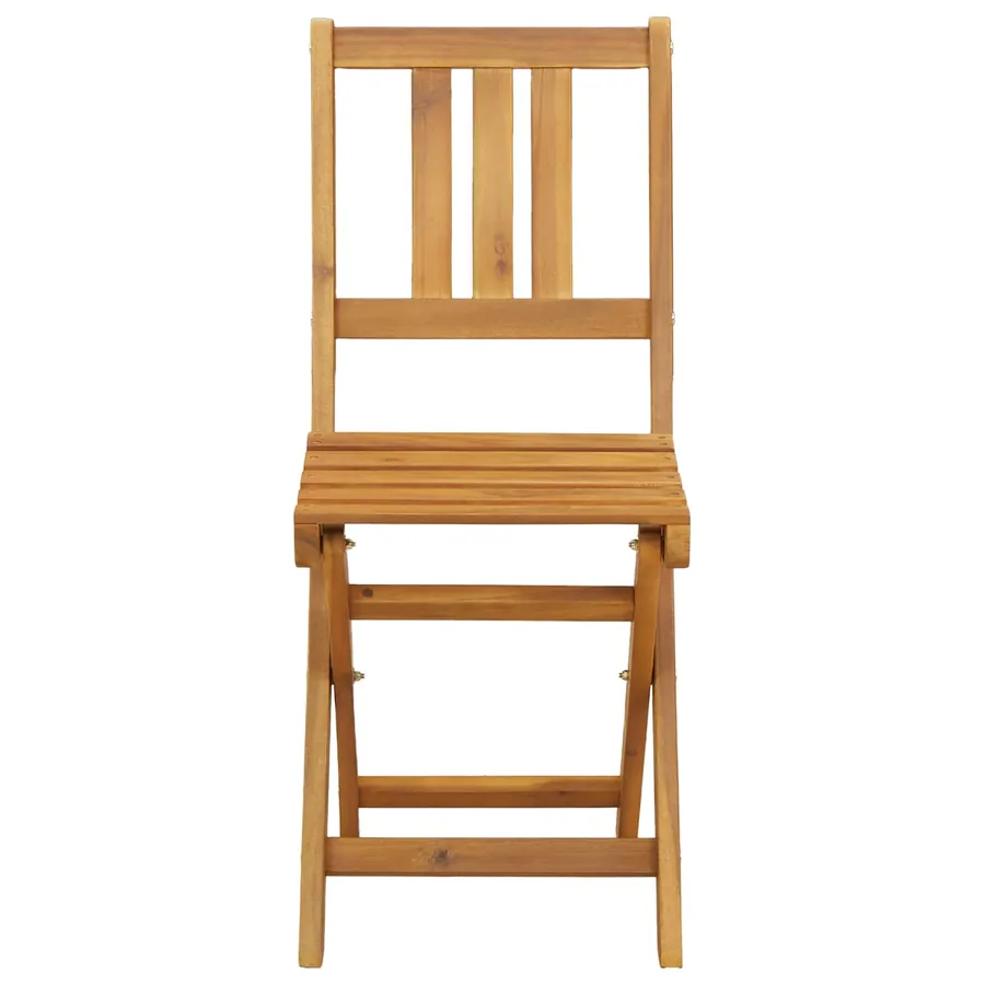 Chaises de bistrot d'extérieur 8 pcs Naturel 40 x 42 x 85 cm - 5