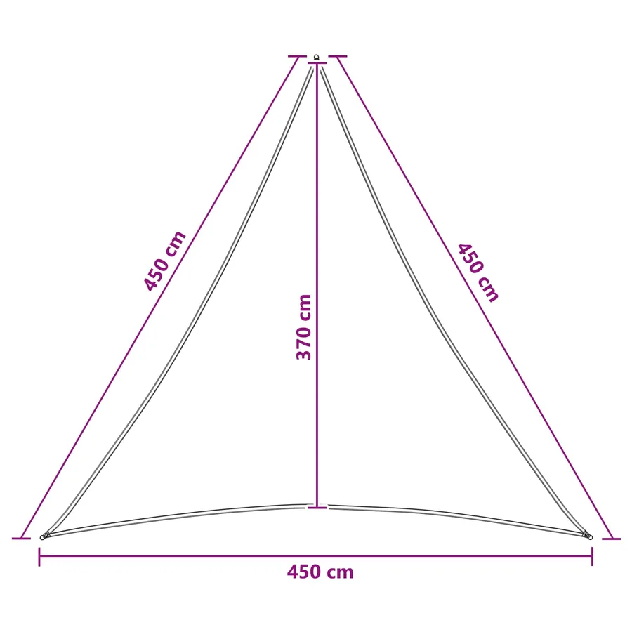 Voile d'ombre 4,5 x 4,5 x 4,5 m HDPE - 8