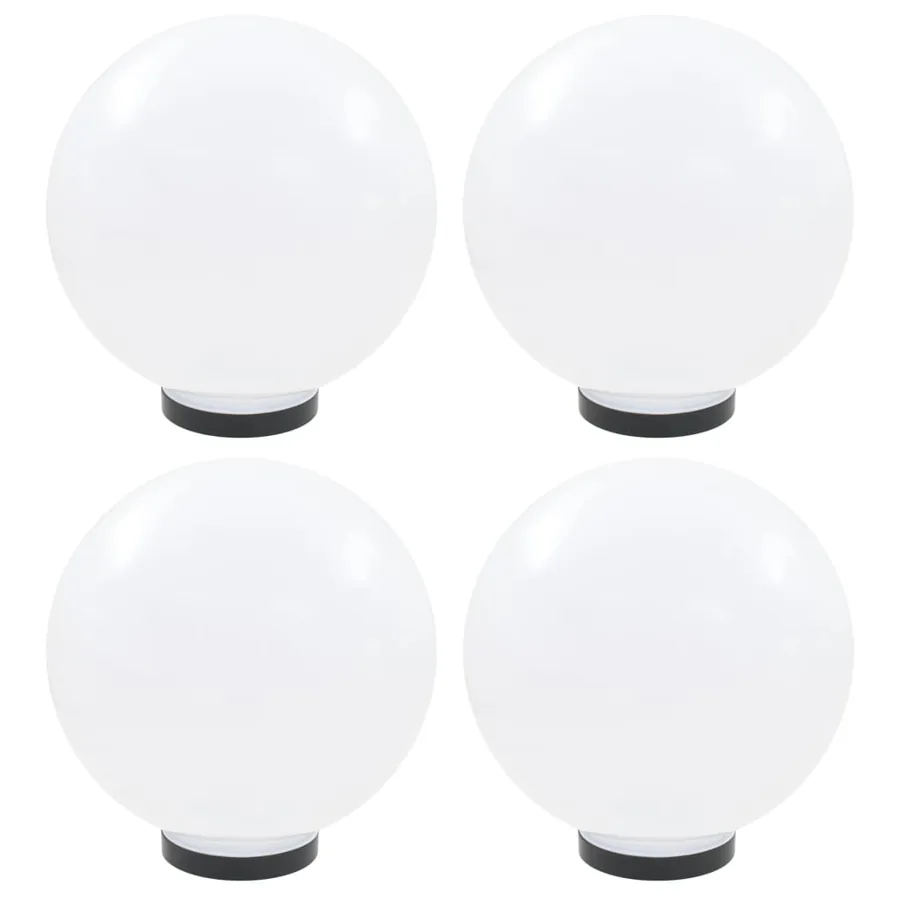 Lampes à LED sous forme de boule 4 pcs Sphérique 30 cm PMMA
