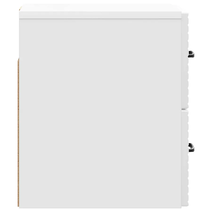 Cabinet de chevet mural Blanc brillant 34,5 x 33 x 40 cm - 6