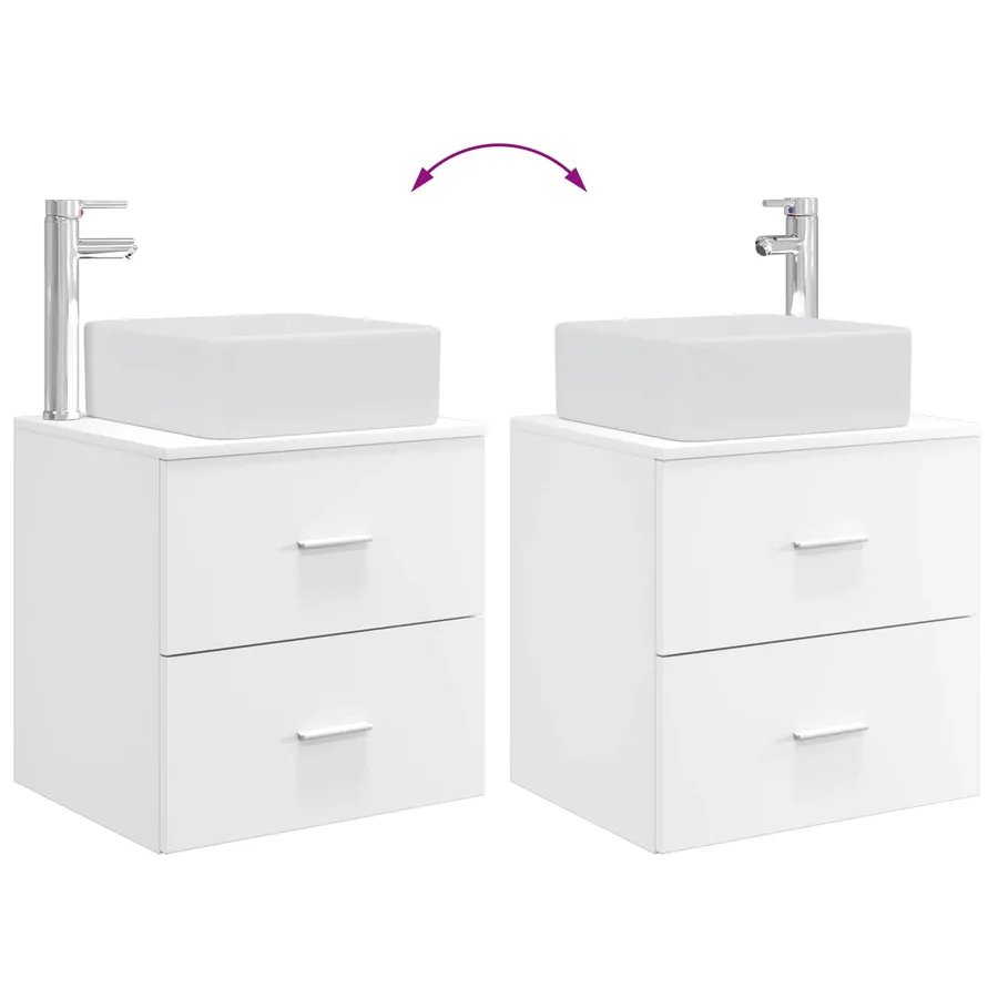 Ensemble de mobilier de salle de bain 5 pcs Blanc - 13