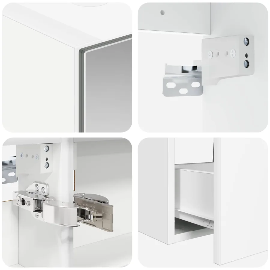Ensemble de mobilier de salle de bain 5 pcs Blanc - 9