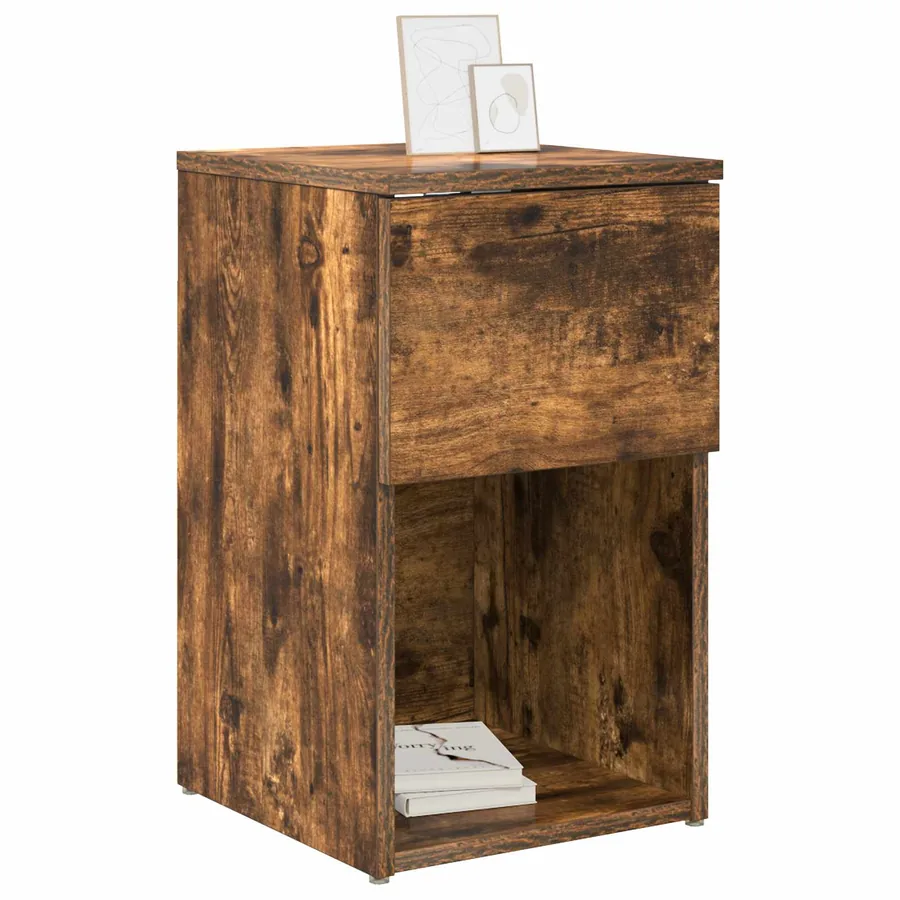 Armoire de lit 2 pcs Chêne fumé 29 x 31,5 x 49 cm - 3
