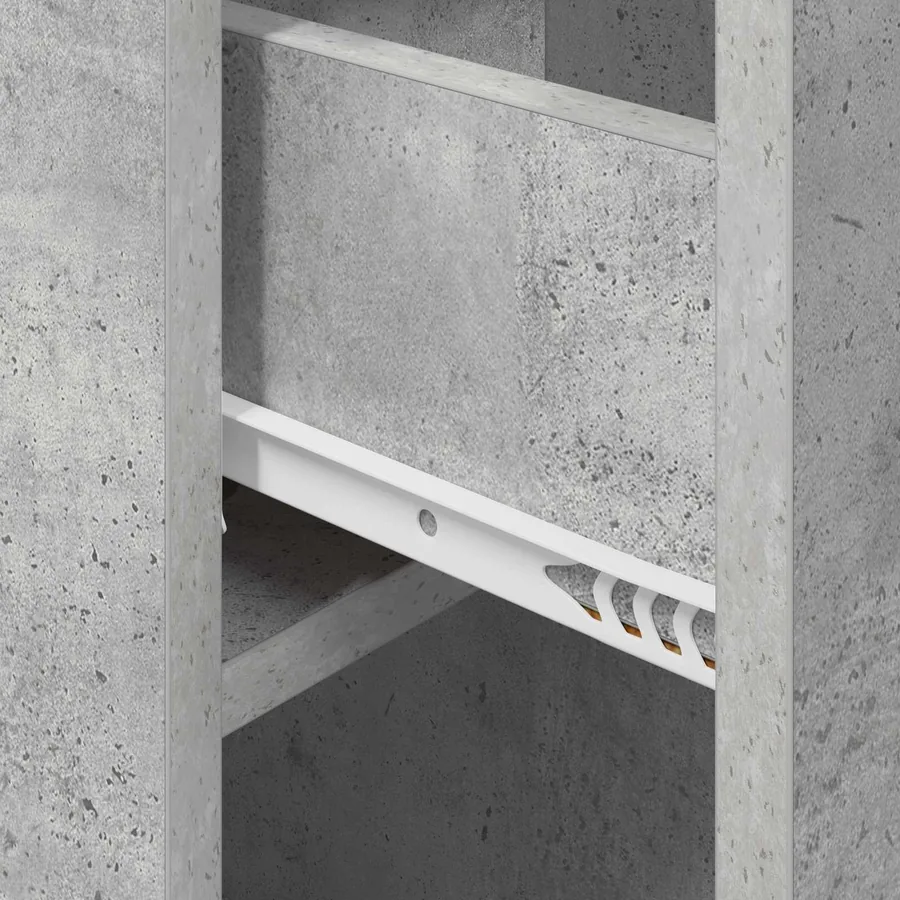 Armoire de lit 2 pcs Gris béton 29 x 31,5 x 49 cm - 11