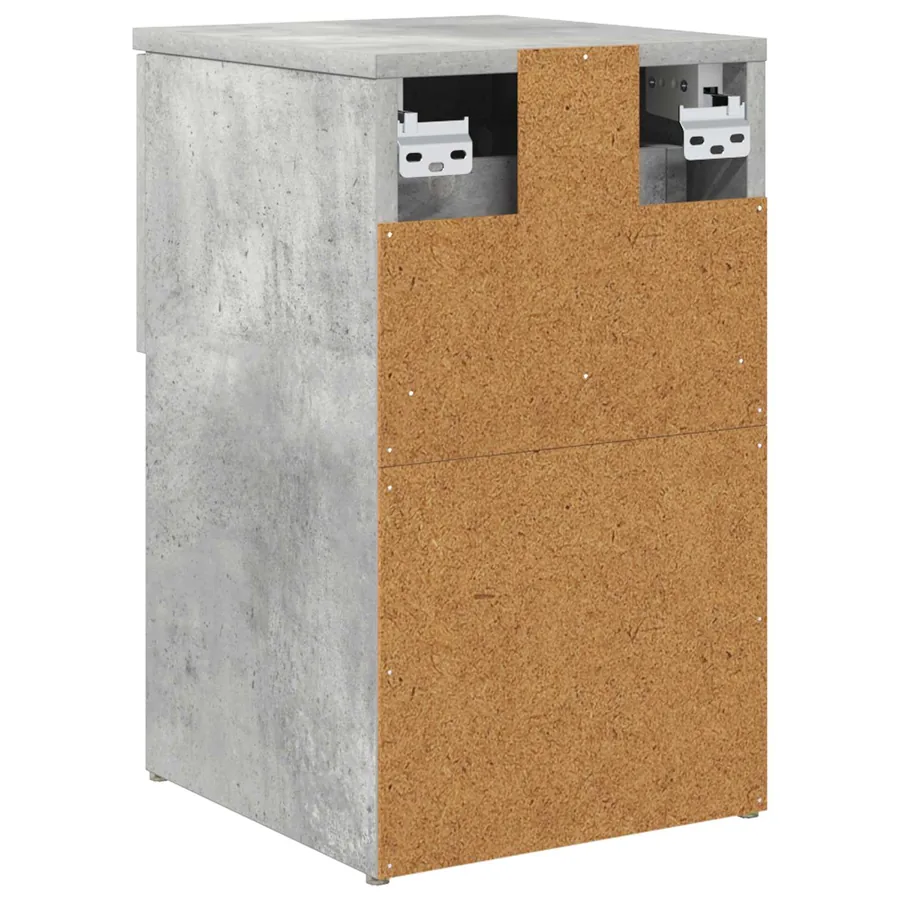 Armoire de lit 2 pcs Gris béton 29 x 31,5 x 49 cm - 9