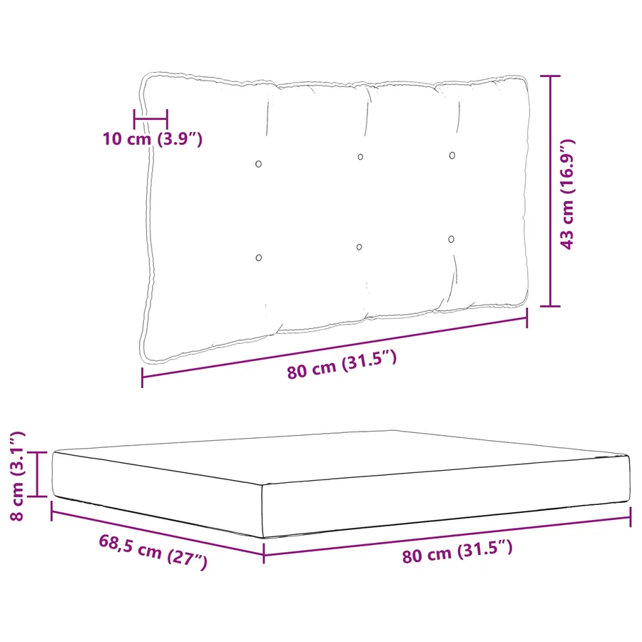 Coussin de canapé d'extérieur Polyester Motif feuille - 8