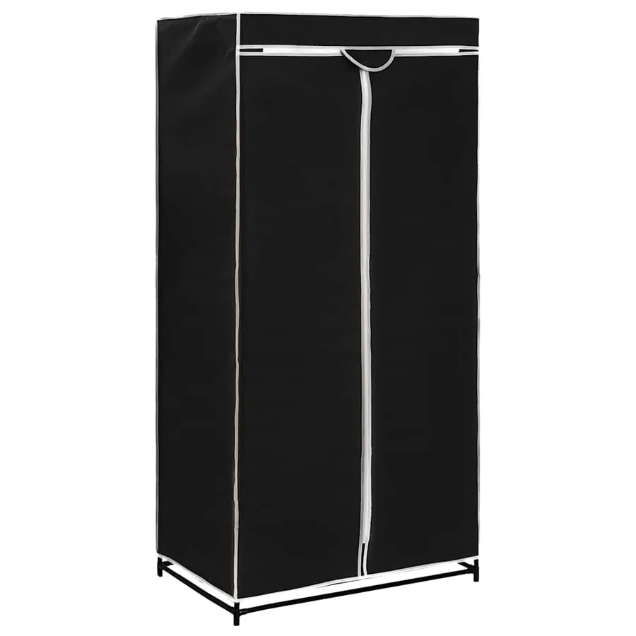 2 pcs Garde-robes Noir 75x50x160 cm - 3