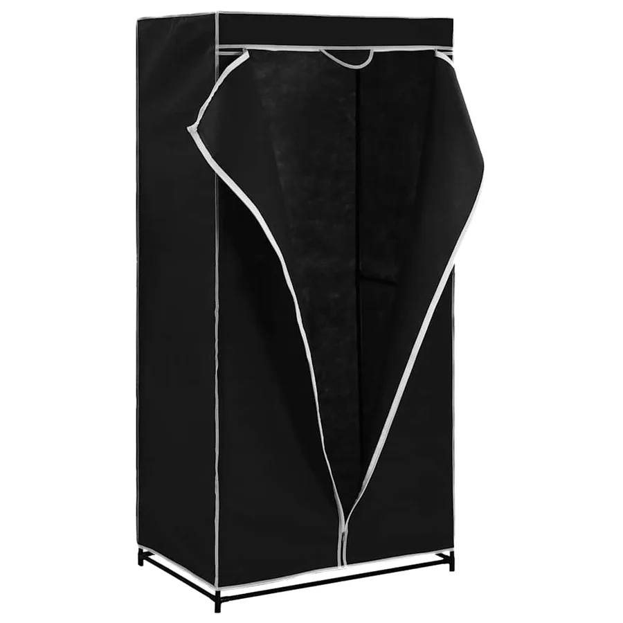 2 pcs Garde-robes Noir 75x50x160 cm - 4