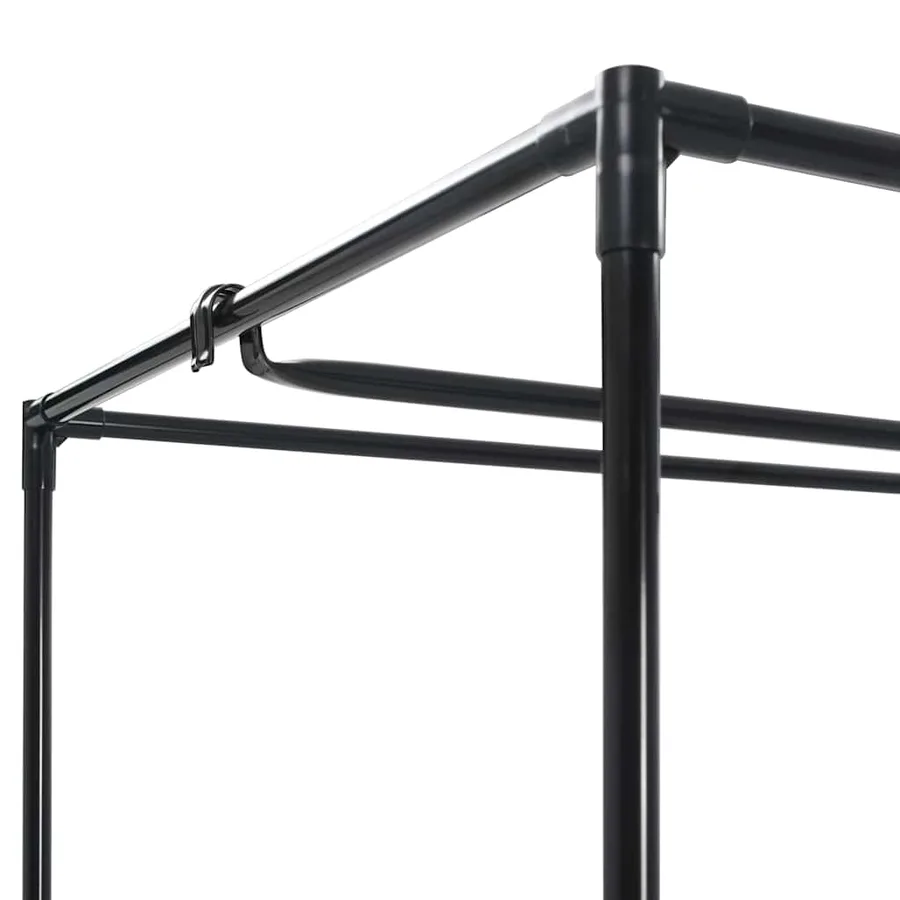 2 pcs Garde-robes Noir 75x50x160 cm - 7