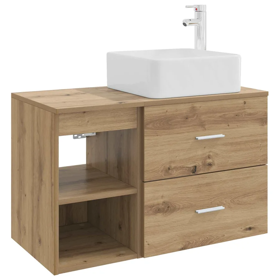 Ensemble de mobilier de salle de bain 2 pc Chêne artisanal - 2