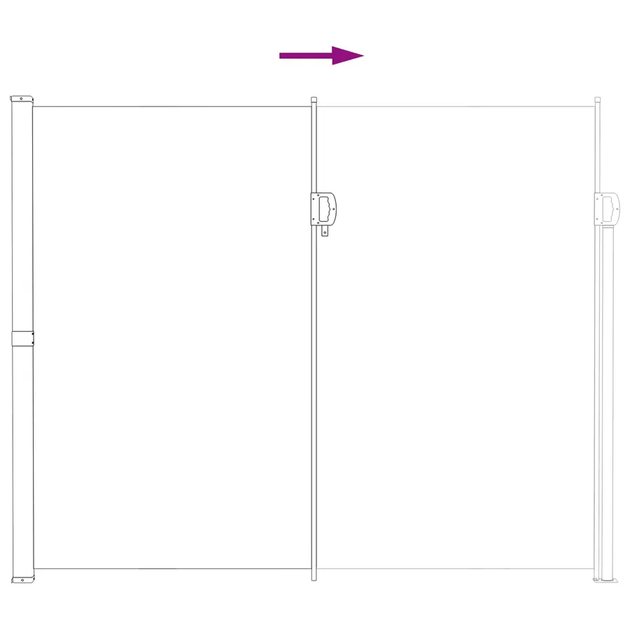 Store latéral rétractable Gris 300 x 200 cm Polyester - 6