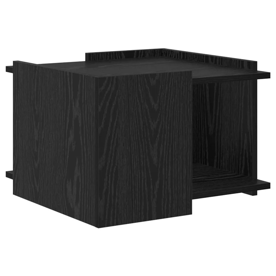 Table basse Chêne noir 50,5 x 50 x 33 cm Bois d'ingénierie - 2