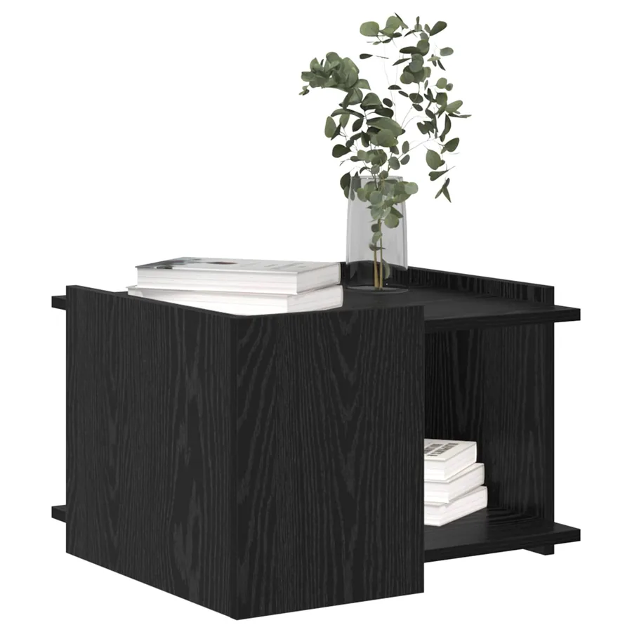 Table basse Chêne noir 50,5 x 50 x 33 cm Bois d'ingénierie - 3