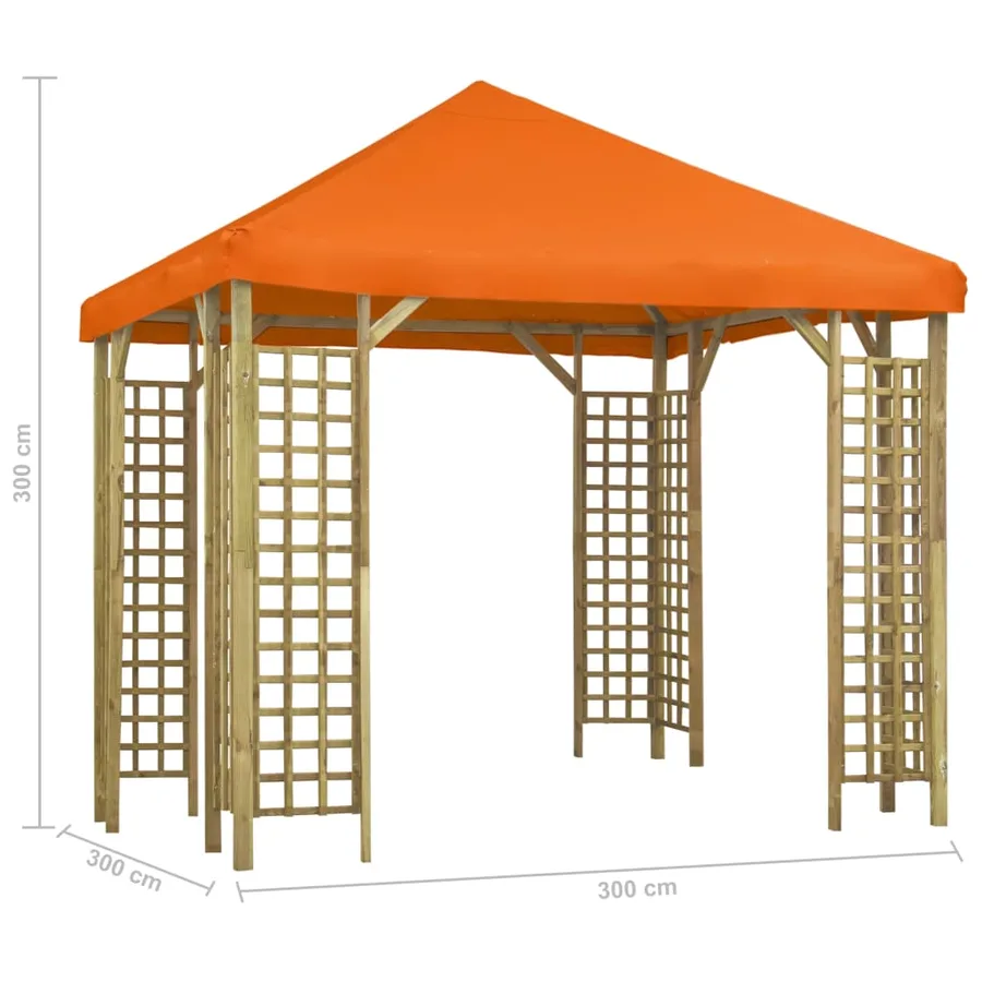 Belvédère 3x3 m Orange - 5