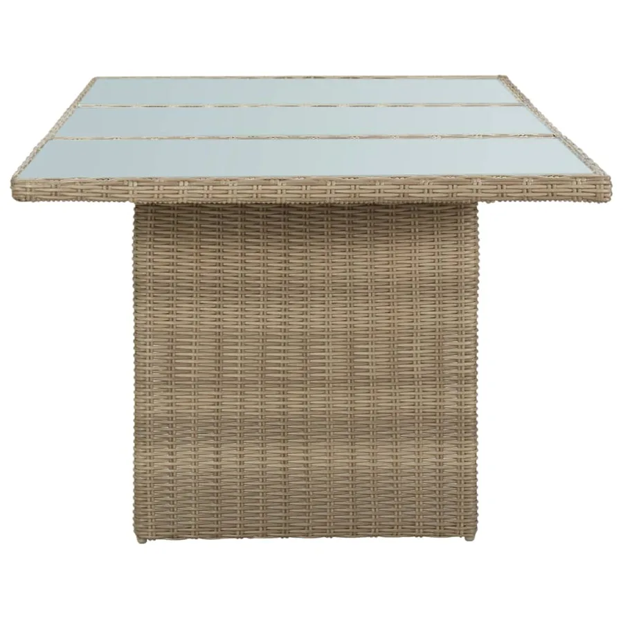 Ensemble à manger de jardin 9 pcs Résine tressée Marron - 11