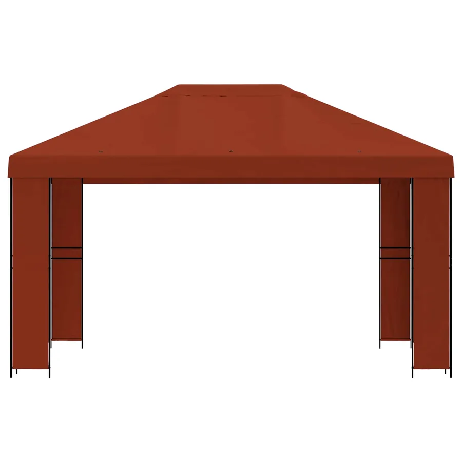 Pavillon 4 × 3 m Terre cuite Polyester et Acier 190 gsm - 3